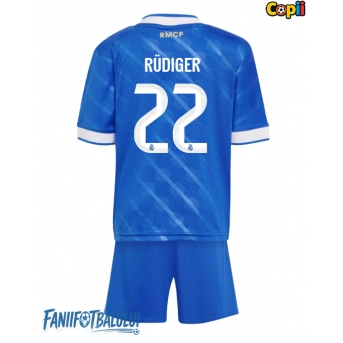 Real Madrid Antonio Rudiger #22 Echipament de Fotbal Replică 2025-26 Copii Treilea (+ Șorturi)